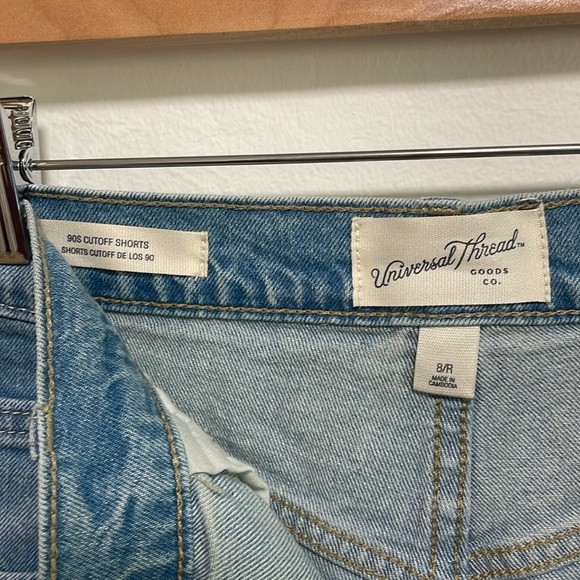 Universal Thread High Rise 90s Cut Off Denim Shorts Size 8 New With Tags - Picture 5 of 7